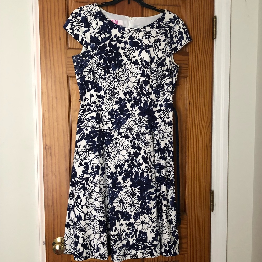 White/Blue floral dress